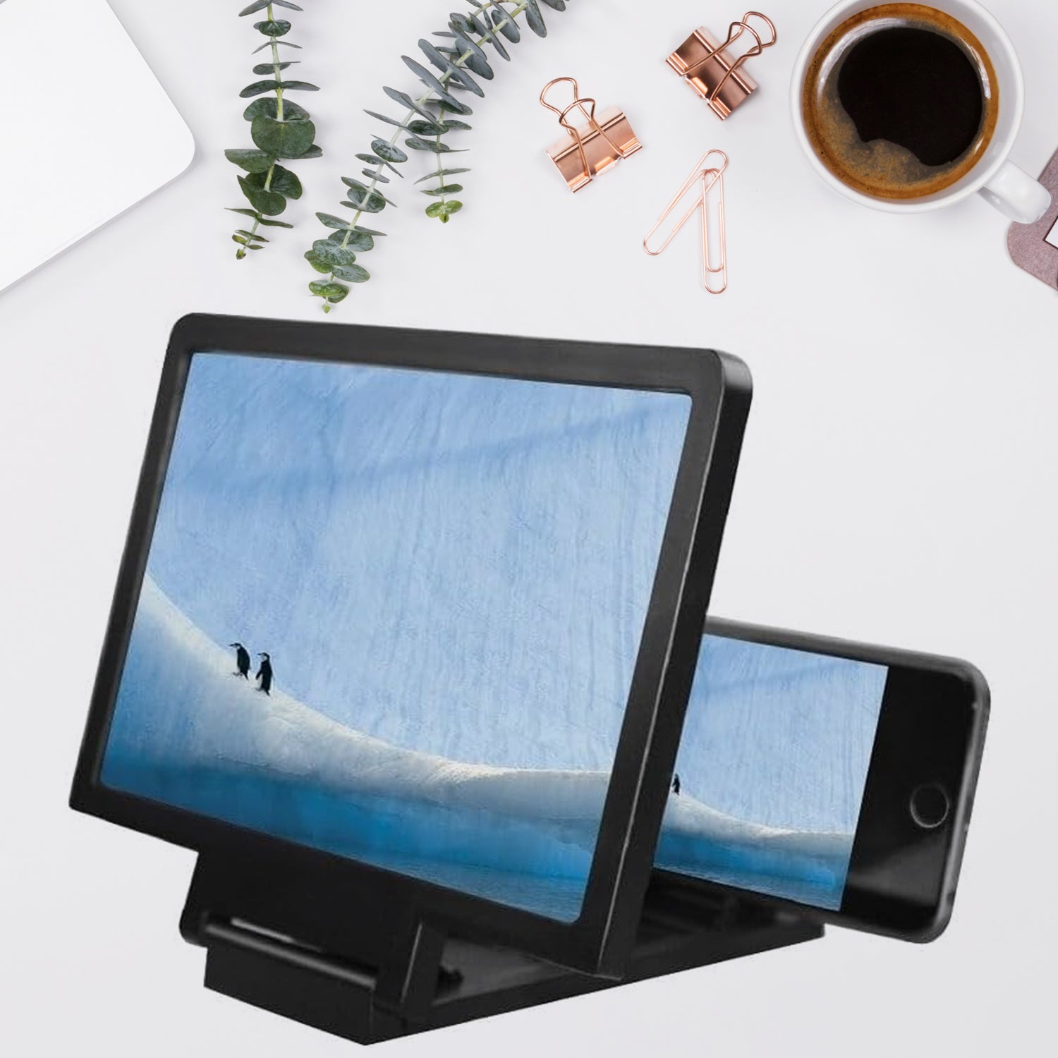 3D phone screen magnifier with holder bracket, enhancing video viewing experience 3D phone screen magnifier with holder bracket, enhancing video viewing experience